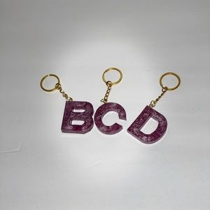 Purple Reign Letter Keychain